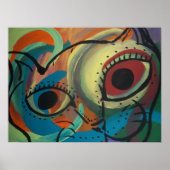 Colorful Cat Abstract Poster (Voorkant)
