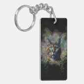 Colorful Cat Art Design Sleutelhanger (Voorkant Links)