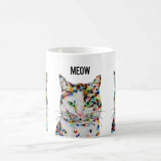 Colorful Cat Art Meow Mok