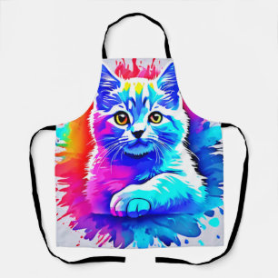 Colorful Cat Art Schort