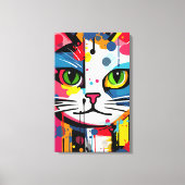 Colorful Cat Canvas Afdruk (Voorkant)
