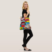 Colorful Cat Comic Hope Iconic Pop Art Tote Bag (Op model)