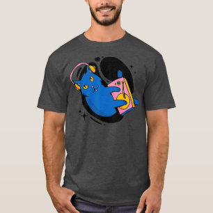 Colorful Cat Djing Dj Music T-shirt