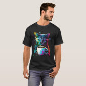 Colorful Cat Gaming Coffee Graphic Tees Men Women  (Voorkant volledig)