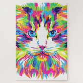 Colorful Cat Jigzaag Puzzle Gift Legpuzzel (Verticaal)