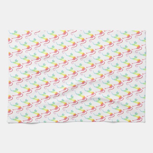 Colorful Cat Kitchen Towel Theedoek (Horizontaal)