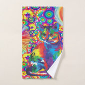 Colorful Cat Kitten Bathroom Towel sets Bad Handdoek (Handdoek)