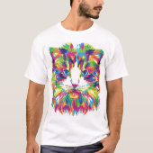 Colorful Cat T-Shirt (Voorkant)
