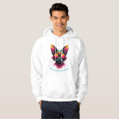 Colorful Cat with Glasses Men's Hoodie (Voorkant volledig)
