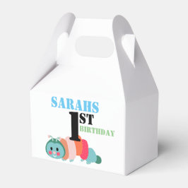 Colorful Caterstone First Birthday Bedankdoosjes