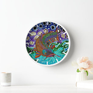 Colorful Catfish Clock