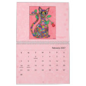 Colorful Cats Flowers Cute Girly Boho 2022 Art Kalender (Feb 2027)