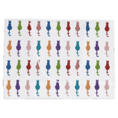 Colorful Cats Monogram Large Gift Bag Large Cadeautasje (Achterkant)