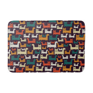 Colorful Cats Pattern badmatten