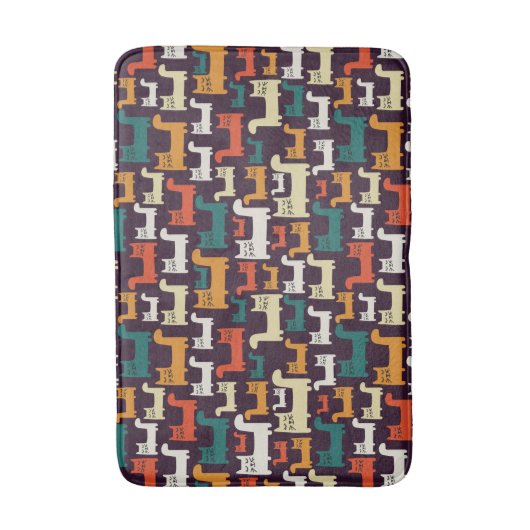 Colorful Cats Pattern badmatten (Voorkant Verticaal)