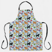 Colorful Cats Wearing Chef Hats Toque Blanche Schort (Voorkant)