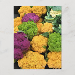 Colorful Cauliflower, herfst decor Briefkaart