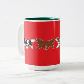 Colorful Cavalier Parade Tweekleurige Koffiemok (Voorkant links)