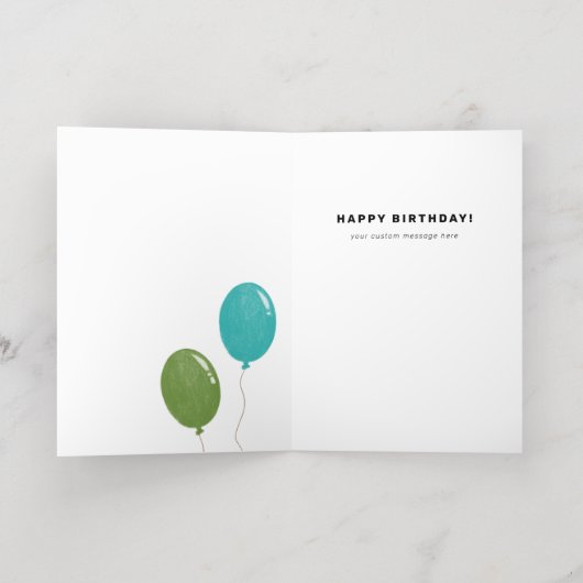 Colorful Celebrate Birthday-ballonnen Folie Wenskaart (Binnenlaag)