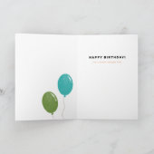 Colorful Celebrate Birthday-ballonnen Kaart (Binnen)