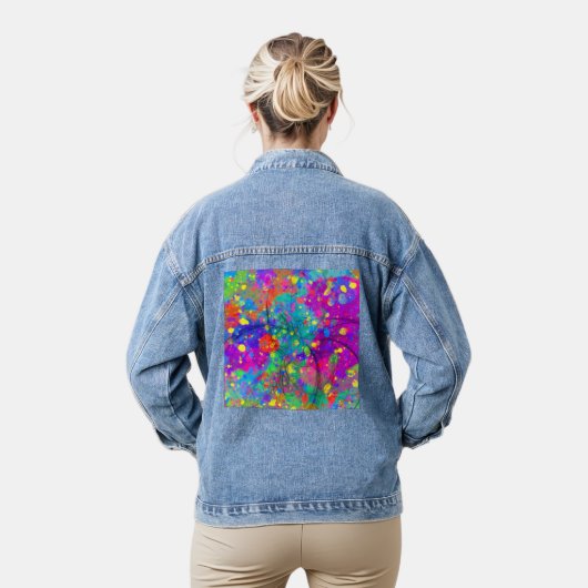 Colorful Celebration Denim Jacket (Model)