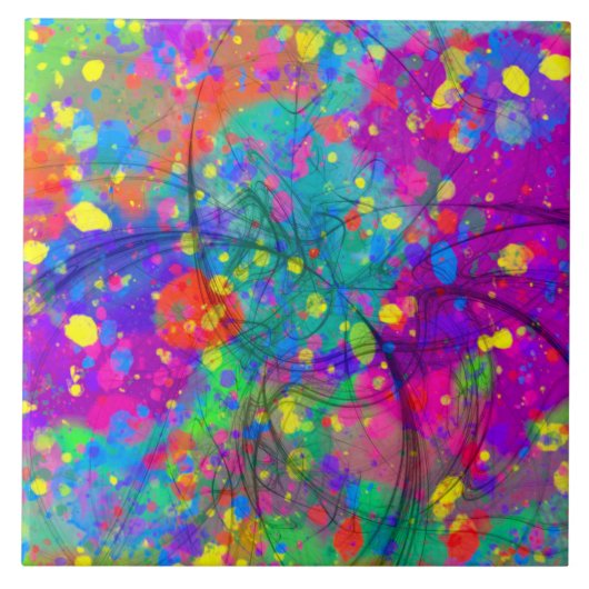 Colorful Celebration Tegeltje (Voorkant)