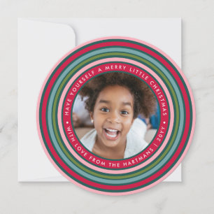 Colorful Celebration   Twee foto   Roze Feestdagenkaart