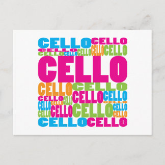 Colorful Cello Briefkaart