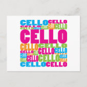 Colorful Cello Briefkaart (Voorkant)