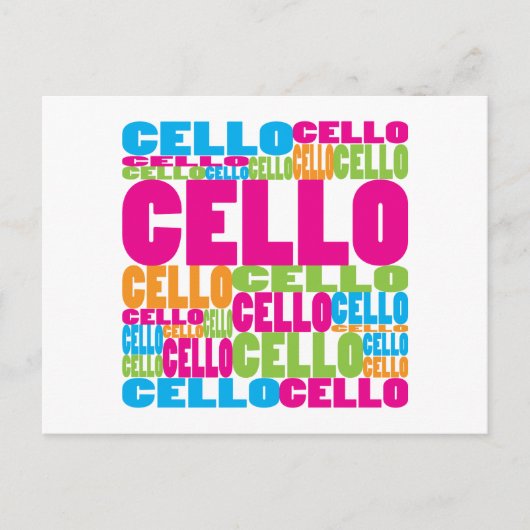Colorful Cello Briefkaart (Voorkant)