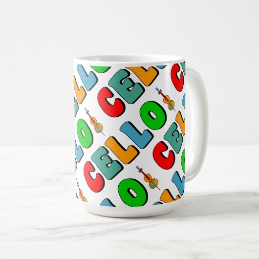 Colorful Cello Koffiemok (Voorkant rechts)