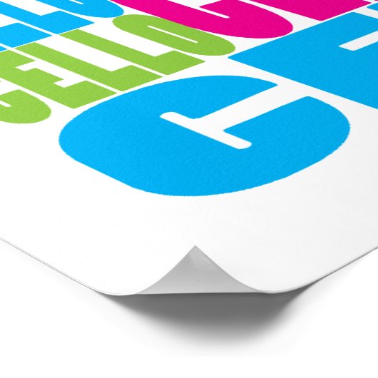 Colorful Cello Poster (Hoek)