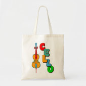 Colorful Cello Tote Bag (Voorkant)