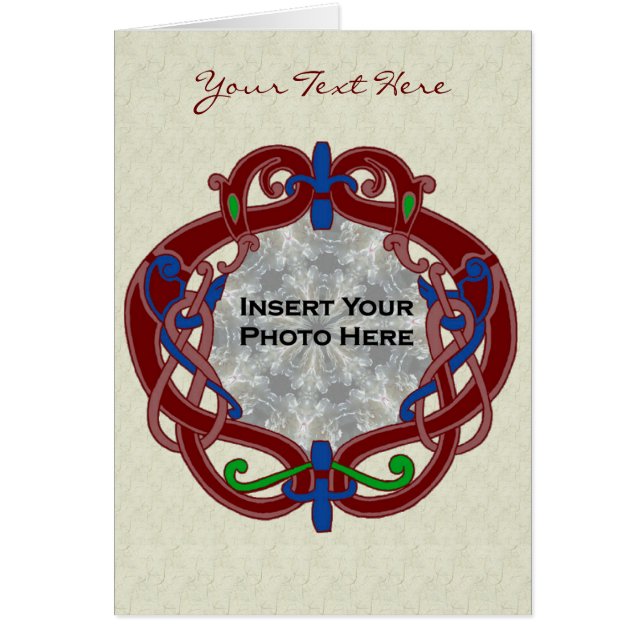 Colorful Celtic Design Photo Card (Voorkant)