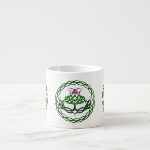 Colorful Celtic Knot Thistle Espresso Kop