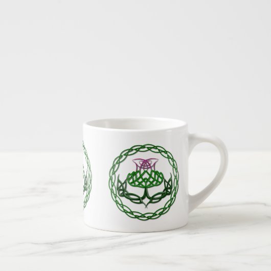 Colorful Celtic Knot Thistle Espresso Kop (Rechts)