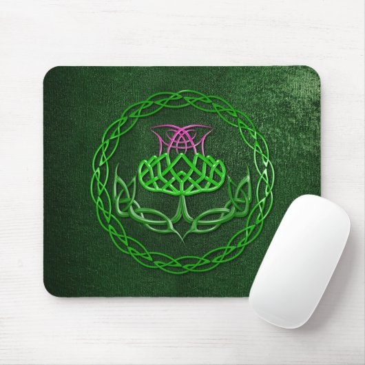 Colorful Celtic Knot Thistle Muismat (Met muis)