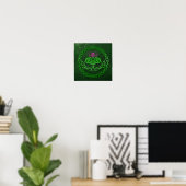 Colorful Celtic Knot Thistle Poster (Thuiskantoor)
