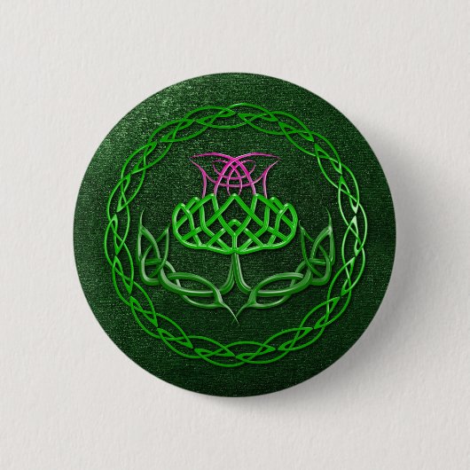 Colorful Celtic Knot Thistle Ronde Button 5,7 Cm (Voorkant)