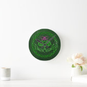 Colorful Celtic Knot Thistle Ronde Klok (Huis)