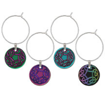 Colorful Celtic Knot Wine Charms