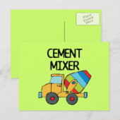 Colorful Cement Mixer Briefkaart (Voorkant / Achterkant)