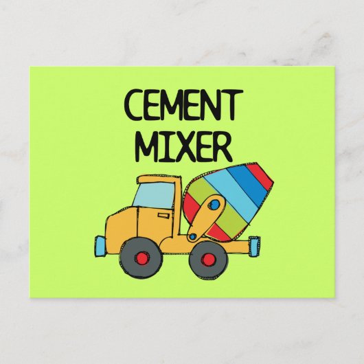 Colorful Cement Mixer Briefkaart (Voorkant)