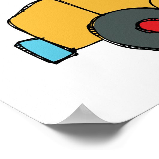 Colorful Cement Mixer Poster (Hoek)