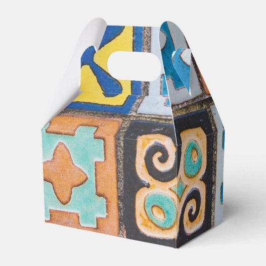 Colorful Ceramic Tiles Pattern-ontwerp Bedankdoosjes (Achterkant)