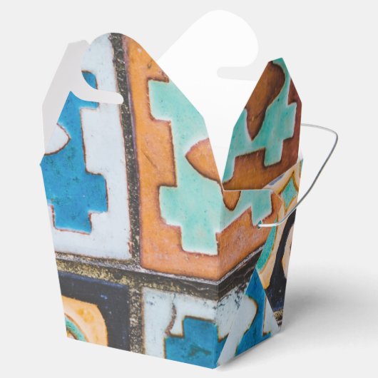 Colorful Ceramic Tiles Pattern-ontwerp Bedankdoosjes (Geopend)