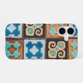 Colorful Ceramic Tiles Pattern-ontwerp iPhone 16 Hoesje (Achterkant horizontaal)
