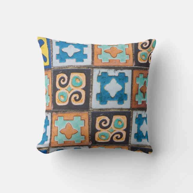 Colorful Ceramic Tiles Pattern-ontwerp Kussen (Voorkant)
