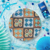 Colorful Ceramic Tiles Pattern-ontwerp Papieren Bordje (Feest)