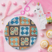 Colorful Ceramic Tiles Pattern-ontwerp Papieren Bordje (Feest)